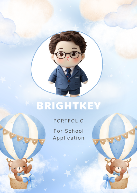 Skyward Dreams Portfolio showcasing uplifting sky-themed designs, symbolising limitless potential and aspirations. Perfect for crafting memorable school applications.