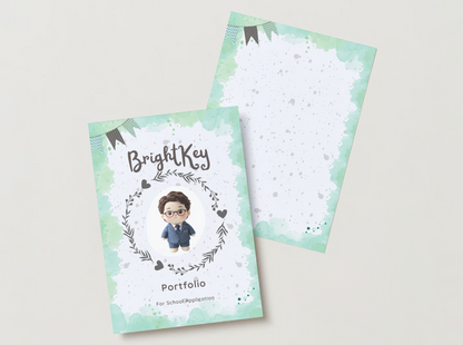 Tranquil Elegance Portfolio showcasing a serene and sophisticated design, perfect for highlighting your child’s achievements and qualities with grace and style in school applications.